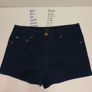 Forever 21 Blue button shorts Women's 27 Navy NICE